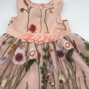 24M peach floral dress